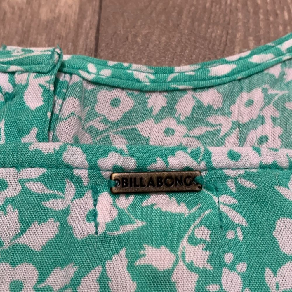 Billabong Teal Floral Mini Dress - Picture 5 of 5